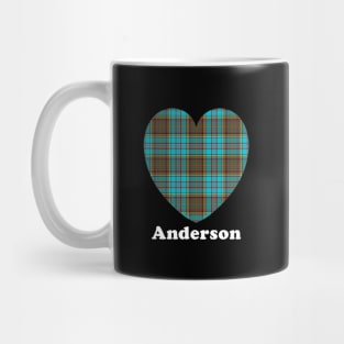 The ANDERSON Family Tartan 'Love Heart' Design Mug